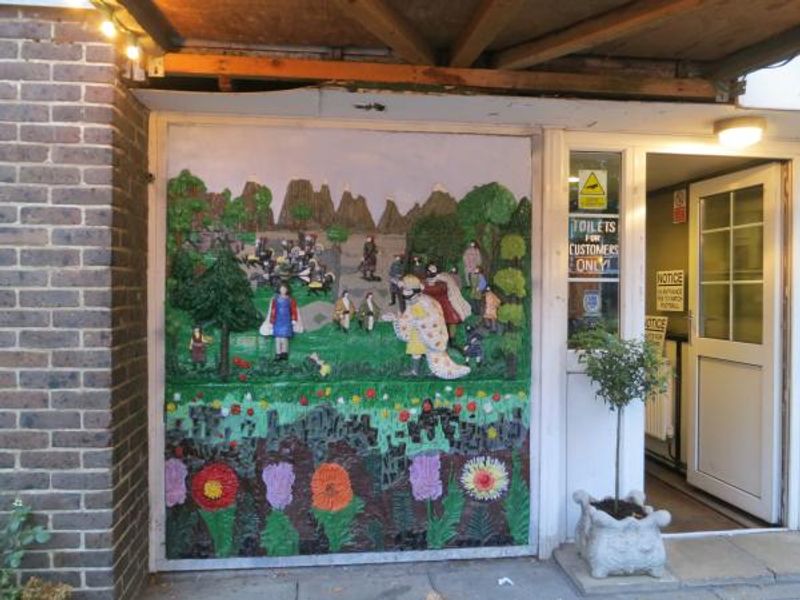 Painted 3D mural by the front door. (External). Published on 12-08-2014