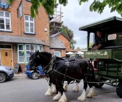 Windsor & Eton brewery's dray delivering beer.. (External). Published on 09-08-2022