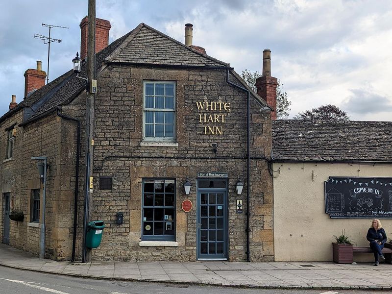 The White Hart, Ashton Keynes. (Pub, External, Sign, Key). Published on 14-05-2023