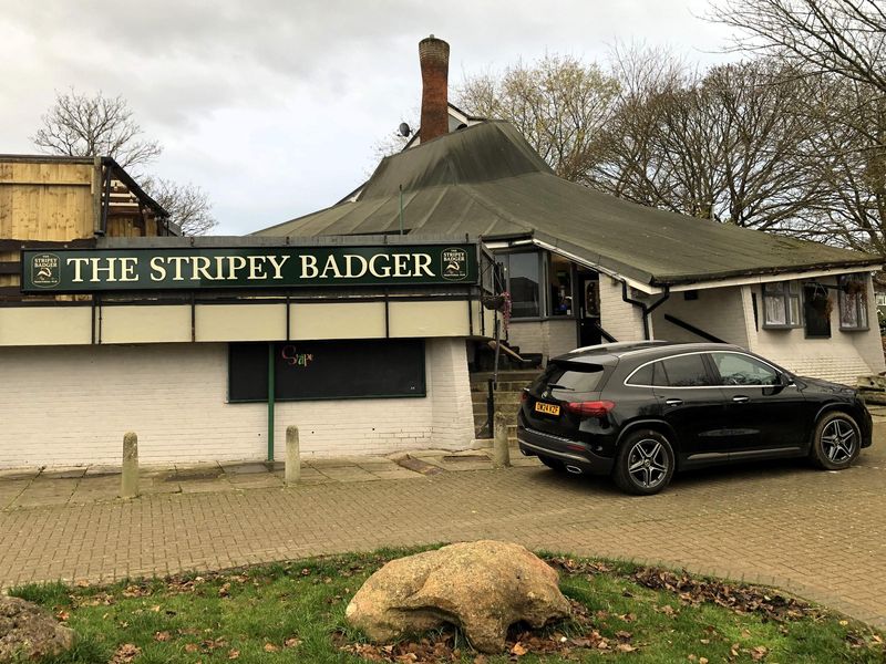 The Stripey Badger in November 2025. (Pub, External, Sign, Key). Published on 26-11-2025