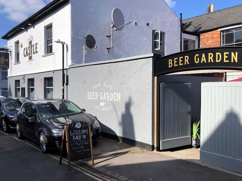 The Castle Beer Garden entrance. (Pub, External, Garden). Published on 25-05-2023