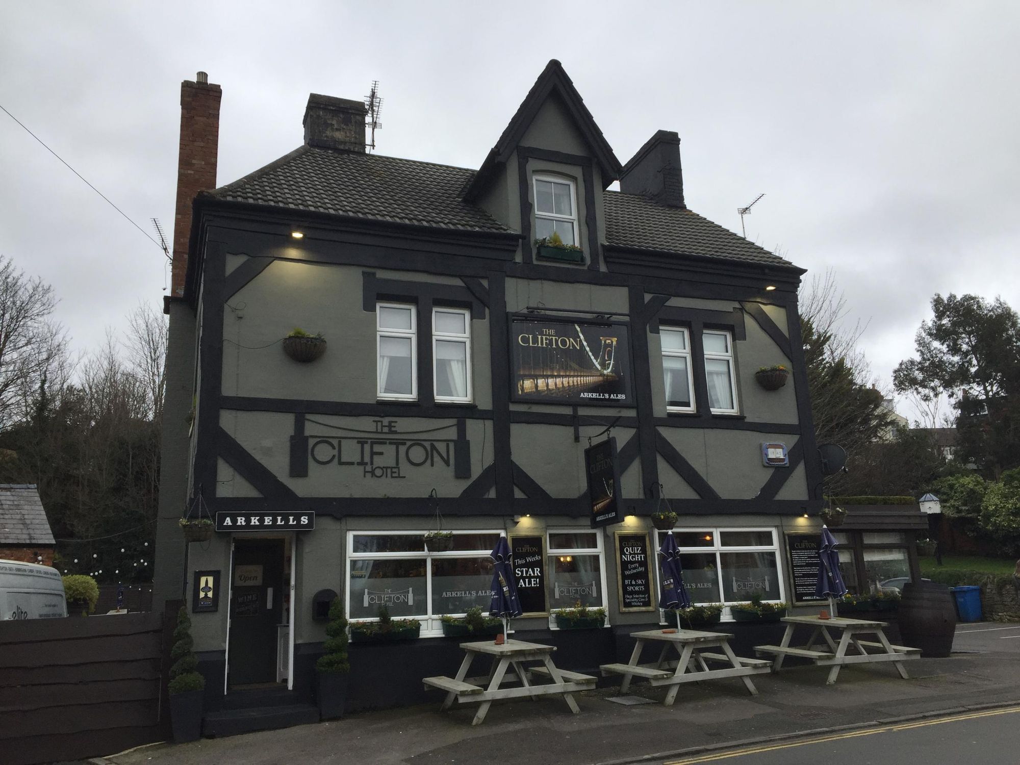 The Clifton in February 2020. (Pub, External, Sign). Published on 14-02-2020