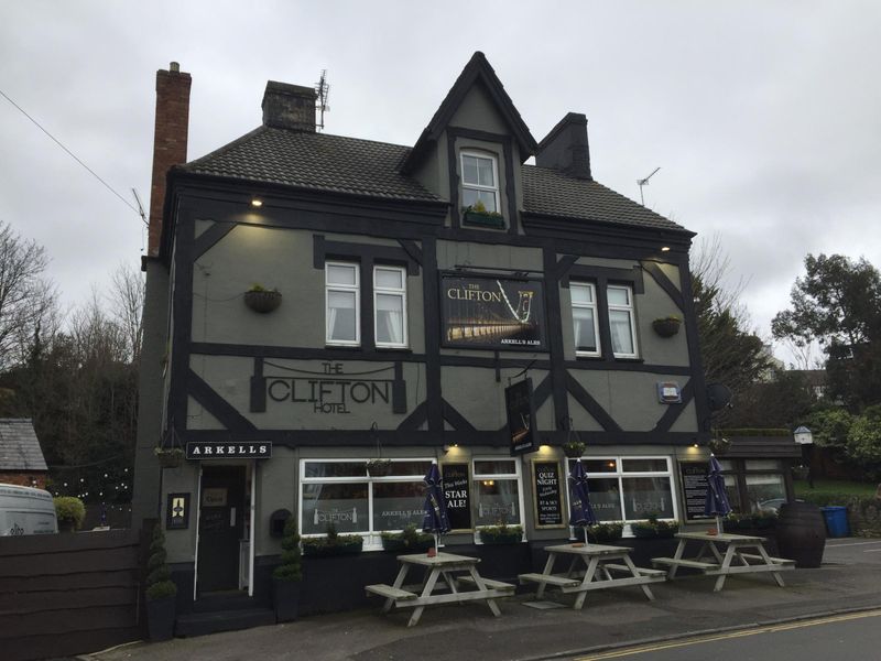 The Clifton in February 2020. (Pub, External, Sign). Published on 14-02-2020