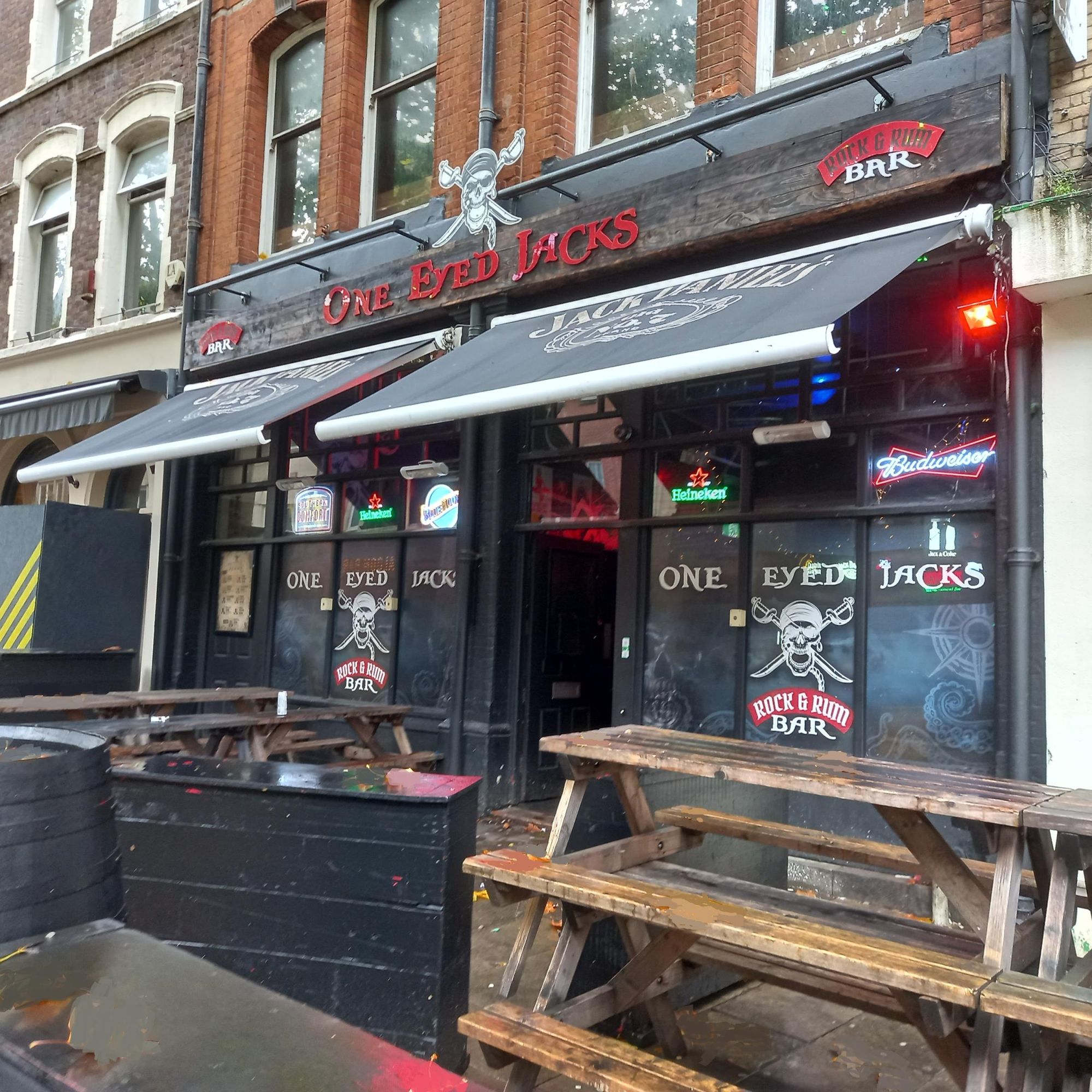One Eyed Jacks, Wind Street, Swansea. (Pub, External, Bar, Sign, Key). Published on 30-10-2023