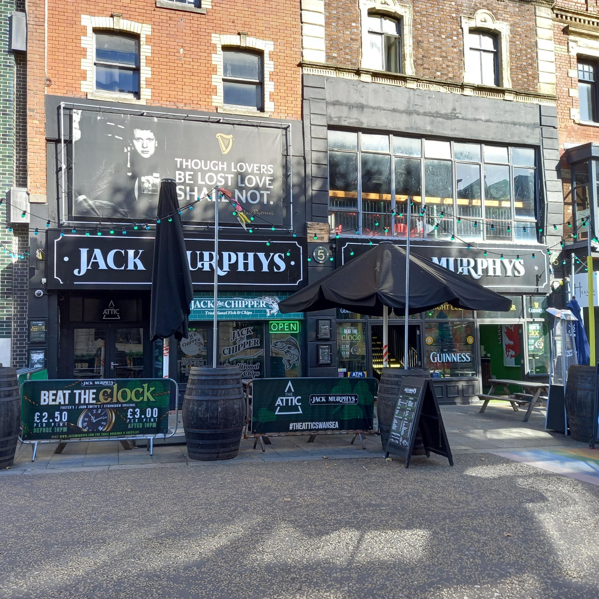 Jack Murphy's, Wind Street, Swansea. (Pub, External, Key). Published on 11-10-2022