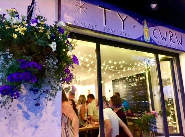 Ty Cwrw frontage. (Pub, Customers). Published on 04-07-2019