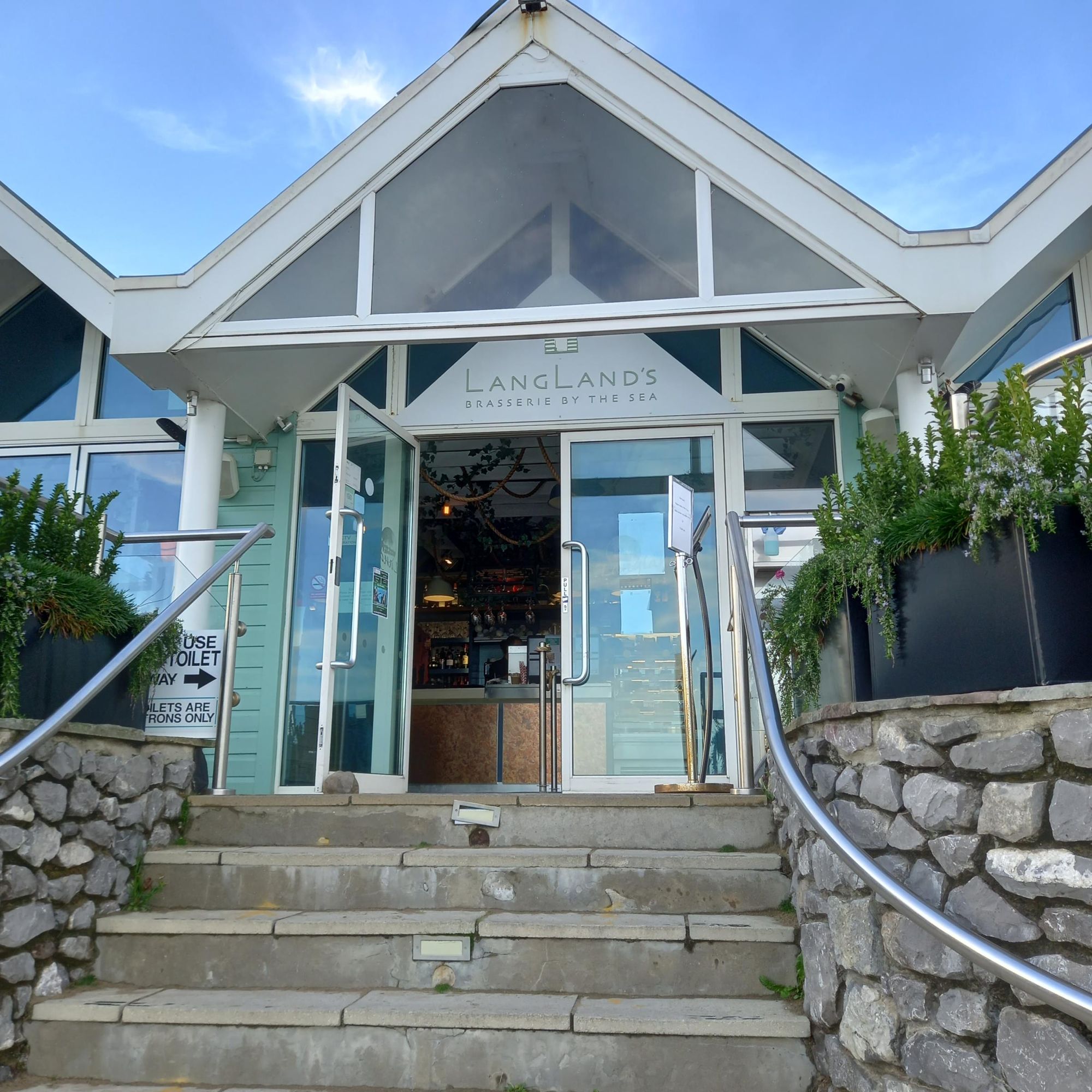 Langland's Brasserie by the Sea. (Pub, External, Restaurant, Sign, Key). Published on 28-10-2022