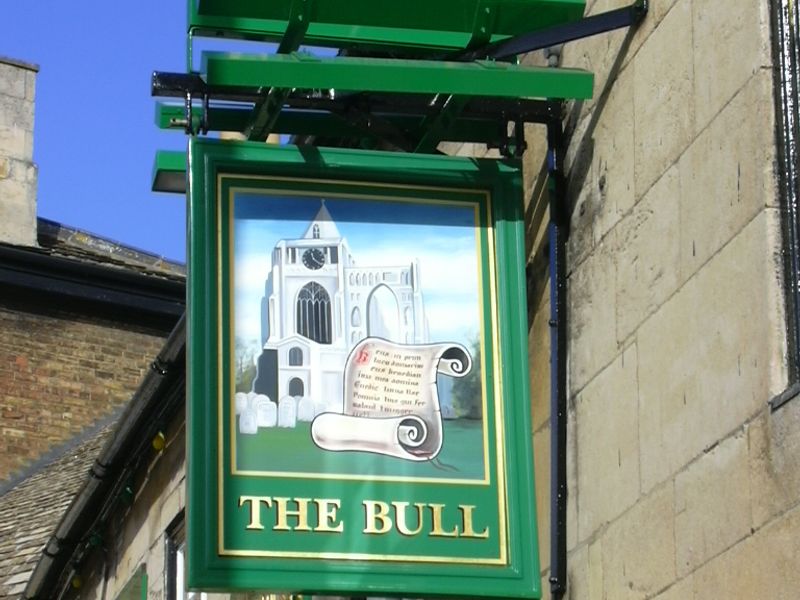 Bull Hotel, Market Deeping, 2004, Pub sign. (Pub). Published on 15-07-2012