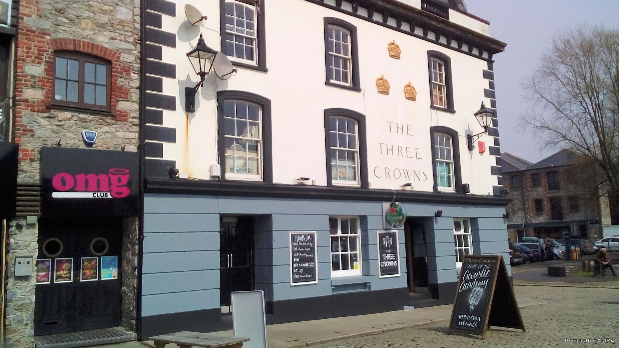 Three Crowns Plymouth. (Pub, External). Published on 13-04-2018
