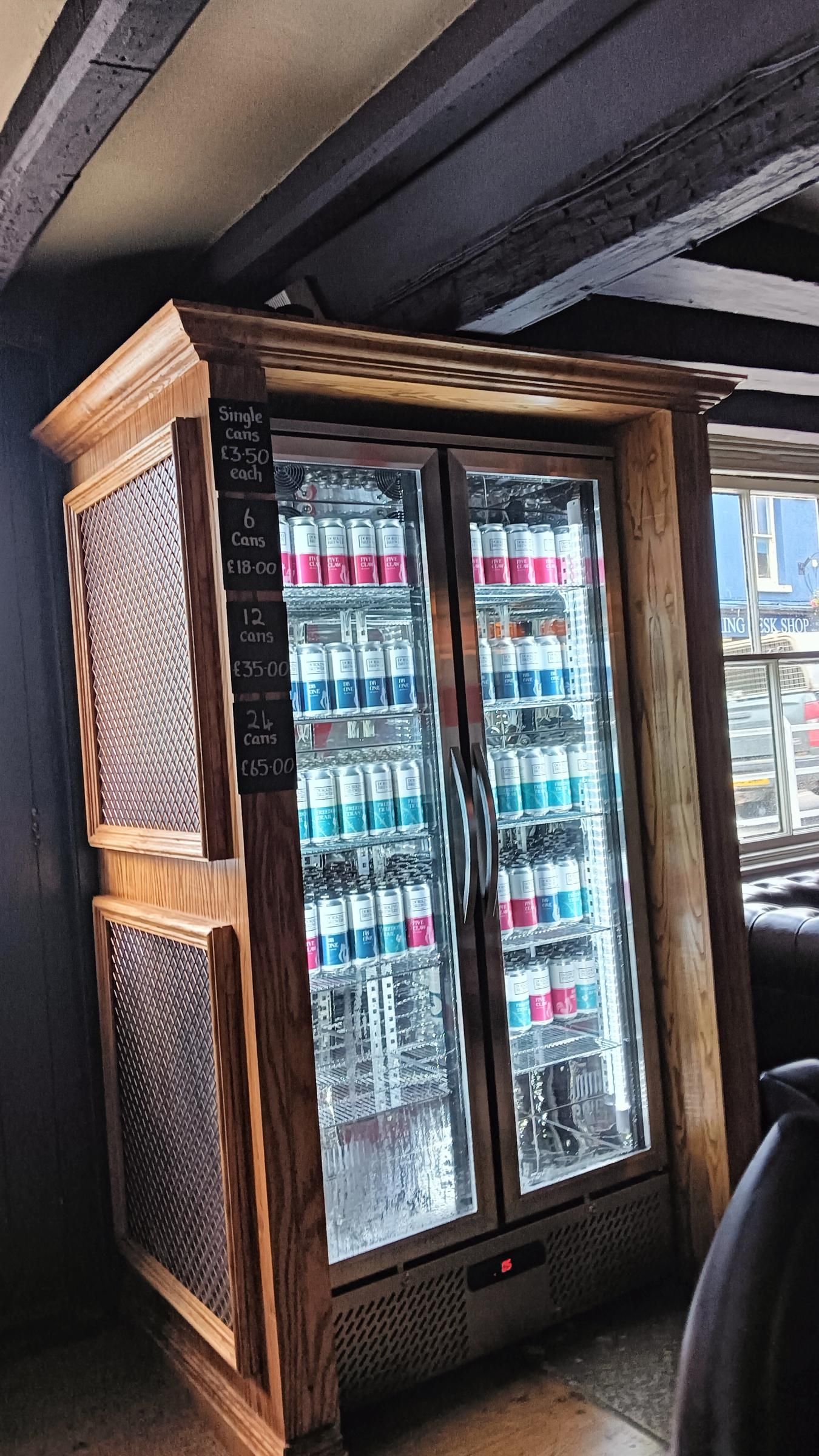 Drinks fridge in bar. (Pub, Bar). Published on 11-07-2024
