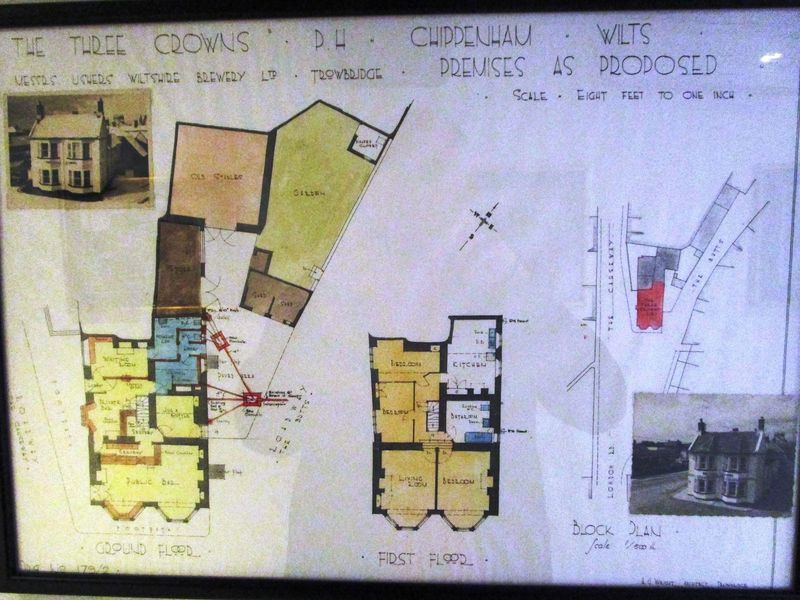 Floor plan (by Usher's Brewery) displayed inside pub. (Pub). Published on 27-11-2025 