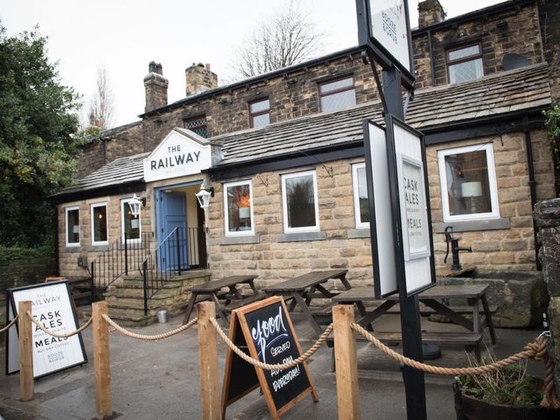Railway Frontage Mirfield. (Pub, Bar, Garden, Sign, Key). Published on 16-01-2017