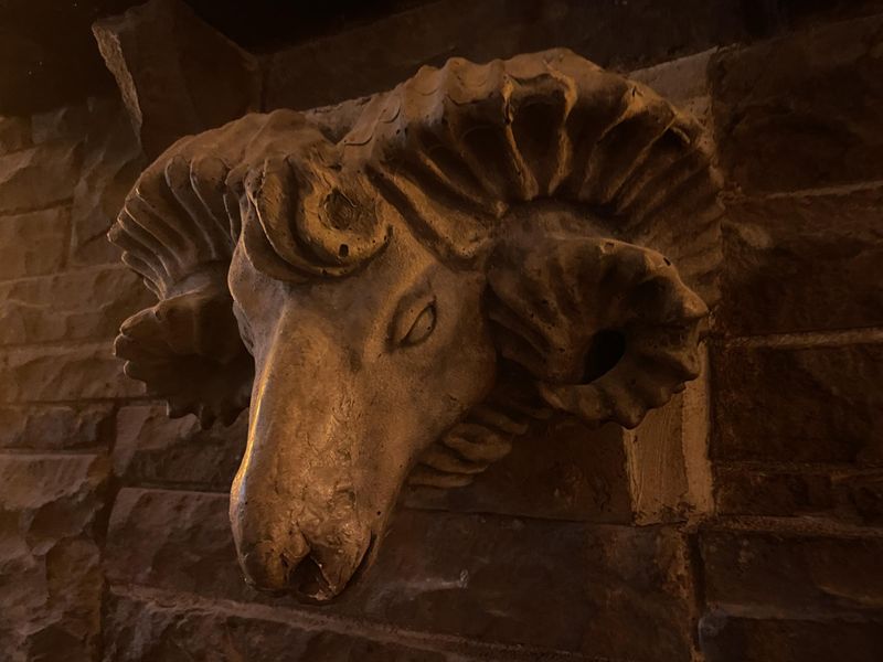 Ram's head above fireplace. (Bar). Published on 02-08-2022