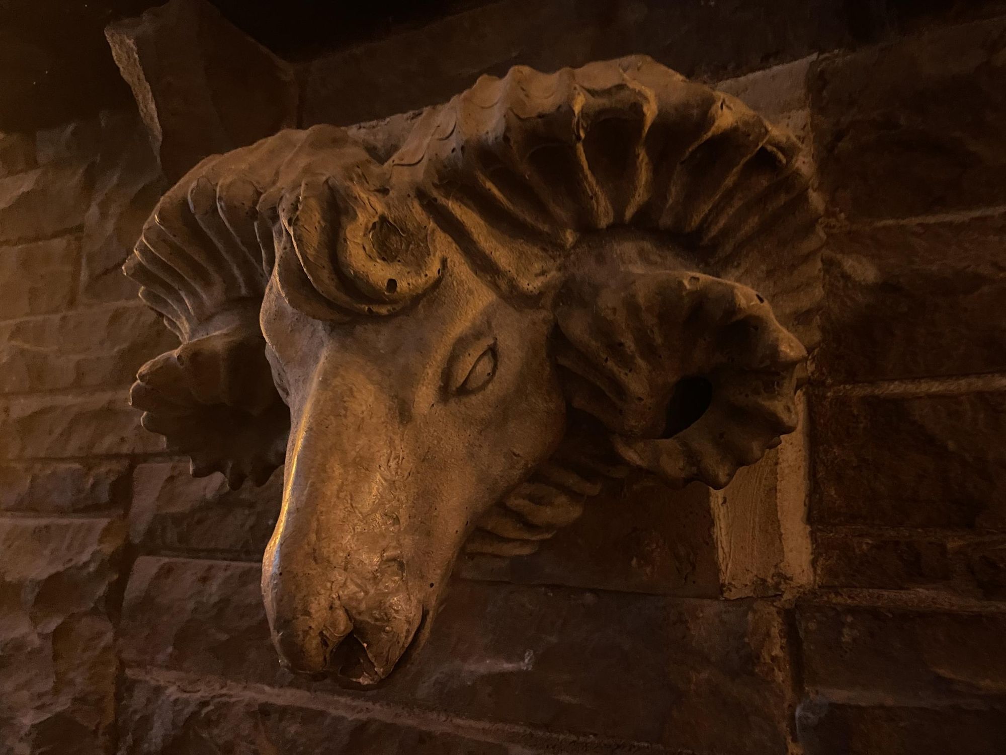 Ram's head above fireplace. (Bar). Published on 02-08-2022