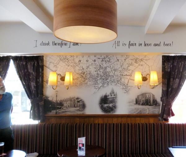map of old Horbury in lounge. (Pub). Published on 11-06-2014