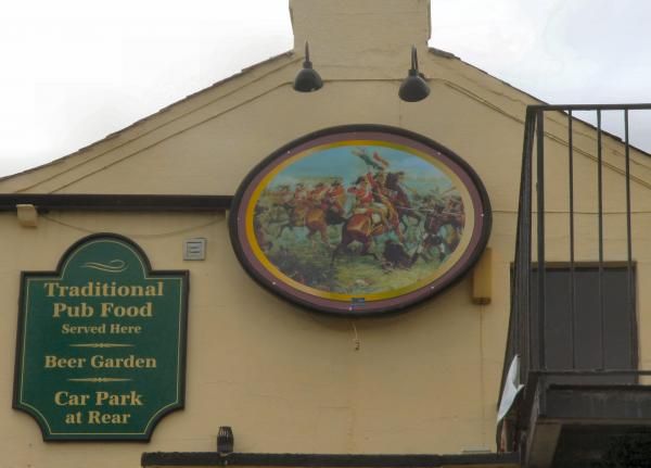 Battle of Waterloo on gable end. (External). Published on 25-06-2013