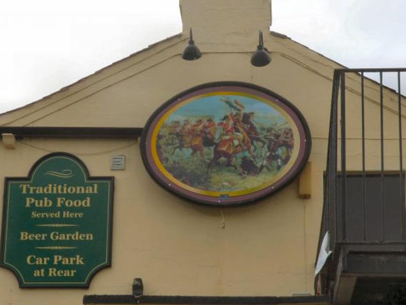 Battle of Waterloo on gable end. (External). Published on 25-06-2013