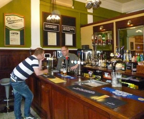 Wakefield CAMRA's LocAle Co-ordinator signs up landlord to the s. (Bar). Published on 21-03-2016