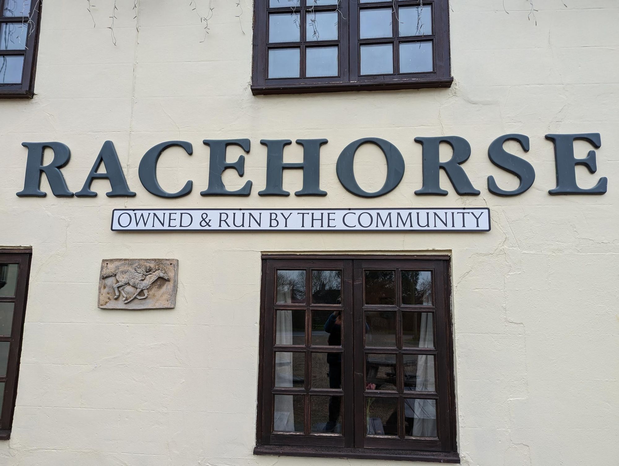 Racehorse Westhall sign 220223. (Pub, External, Sign). Published on 23-02-2023