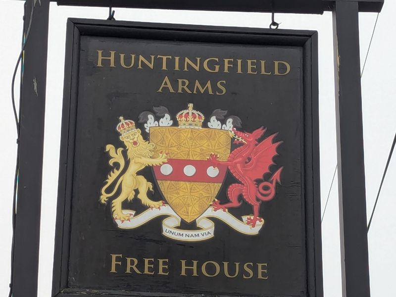 Huntingfield Arms pub sign 080125.jpg. (External, Sign). Published on 09-01-2025