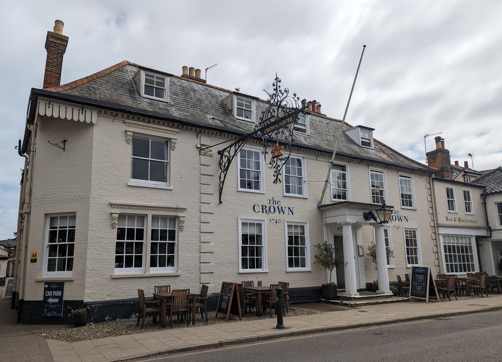 Crown Hotel Southwold 080524. (Pub, External, Key). Published on 09-05-2024