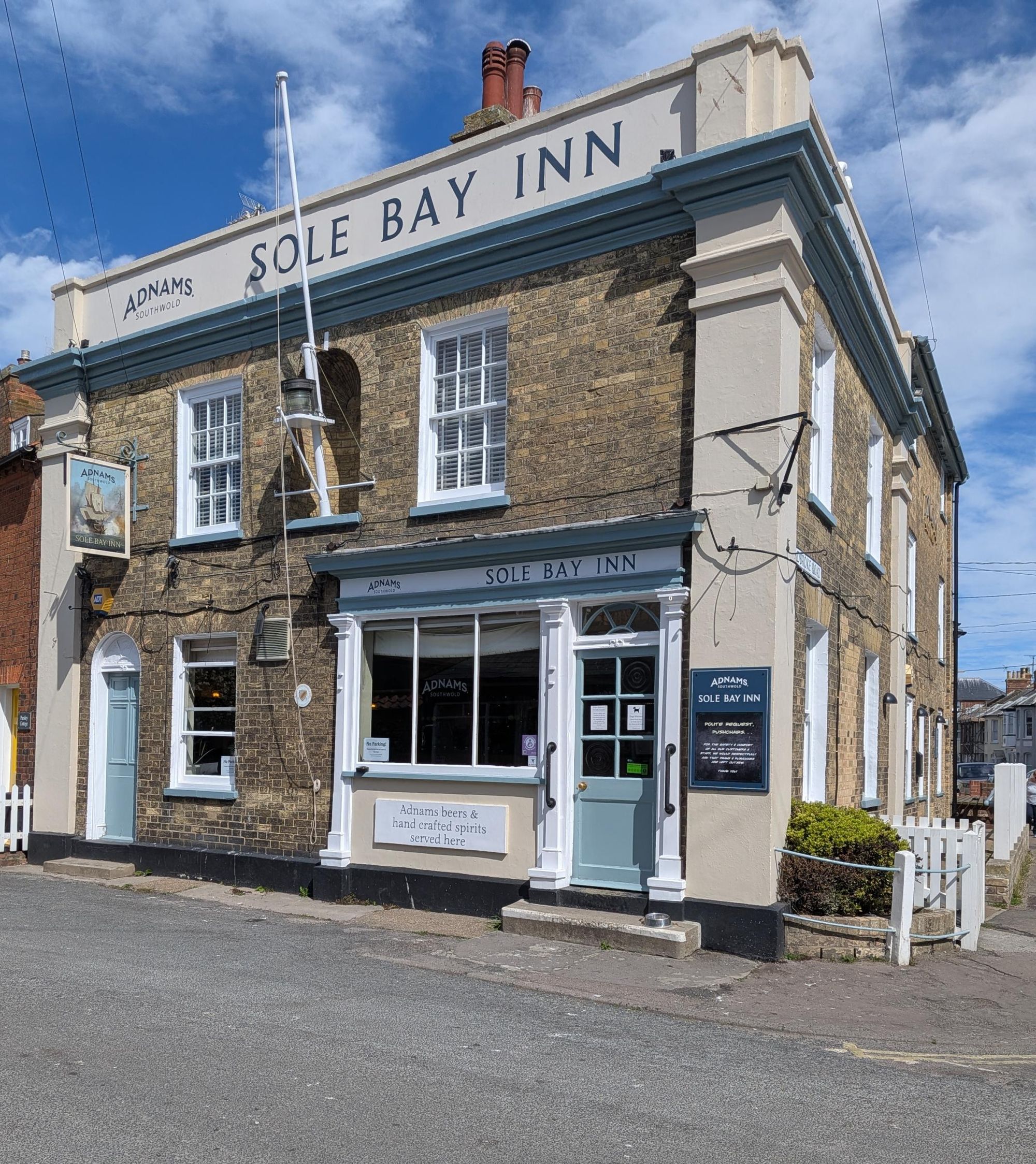 Sole Bay Inn Southwold 240426.jpg. (Pub, External, Key). Published on 25-04-2026