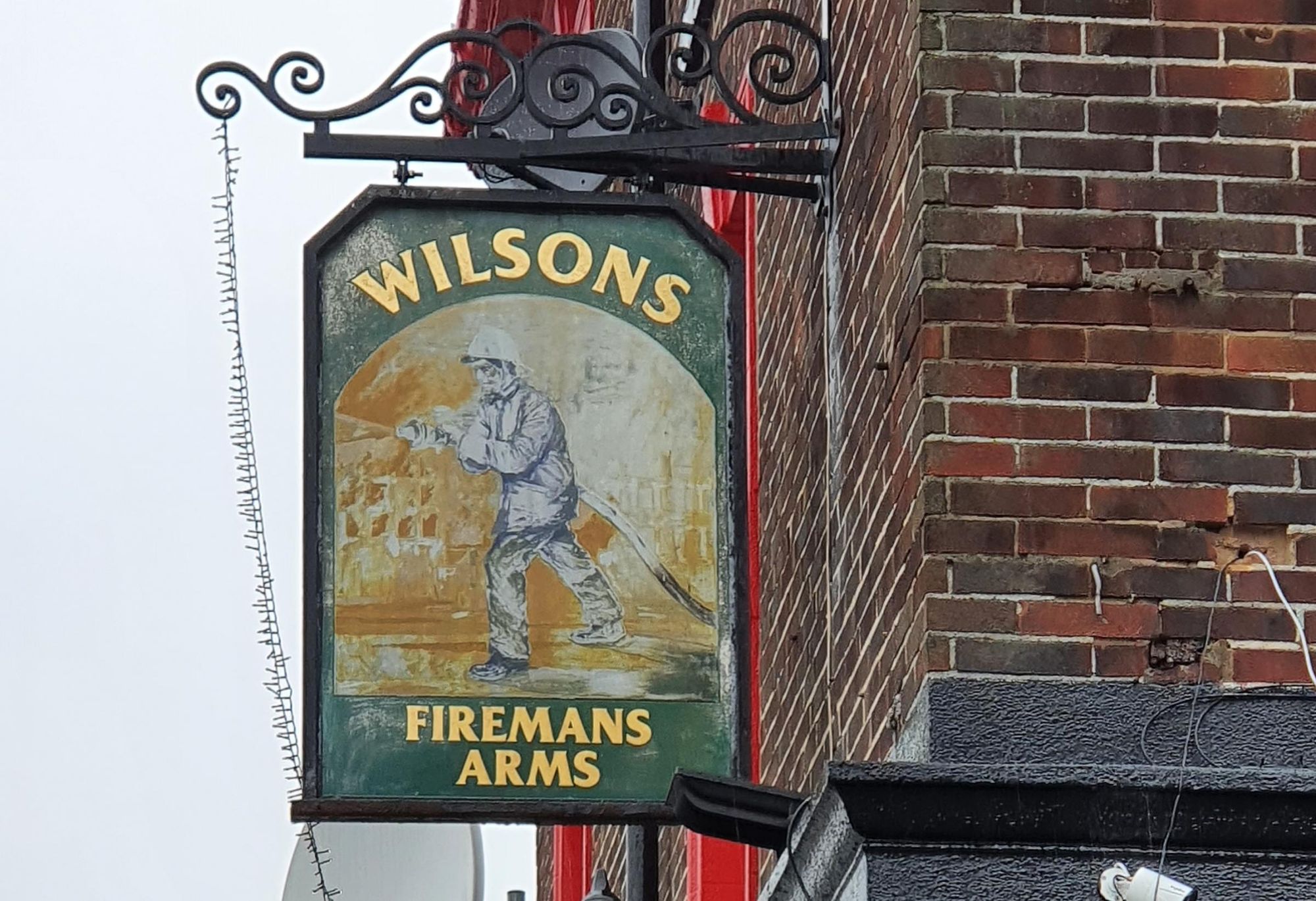 Firemans Arms Pub Sign March 2022. (Sign). Published on 04-03-2022