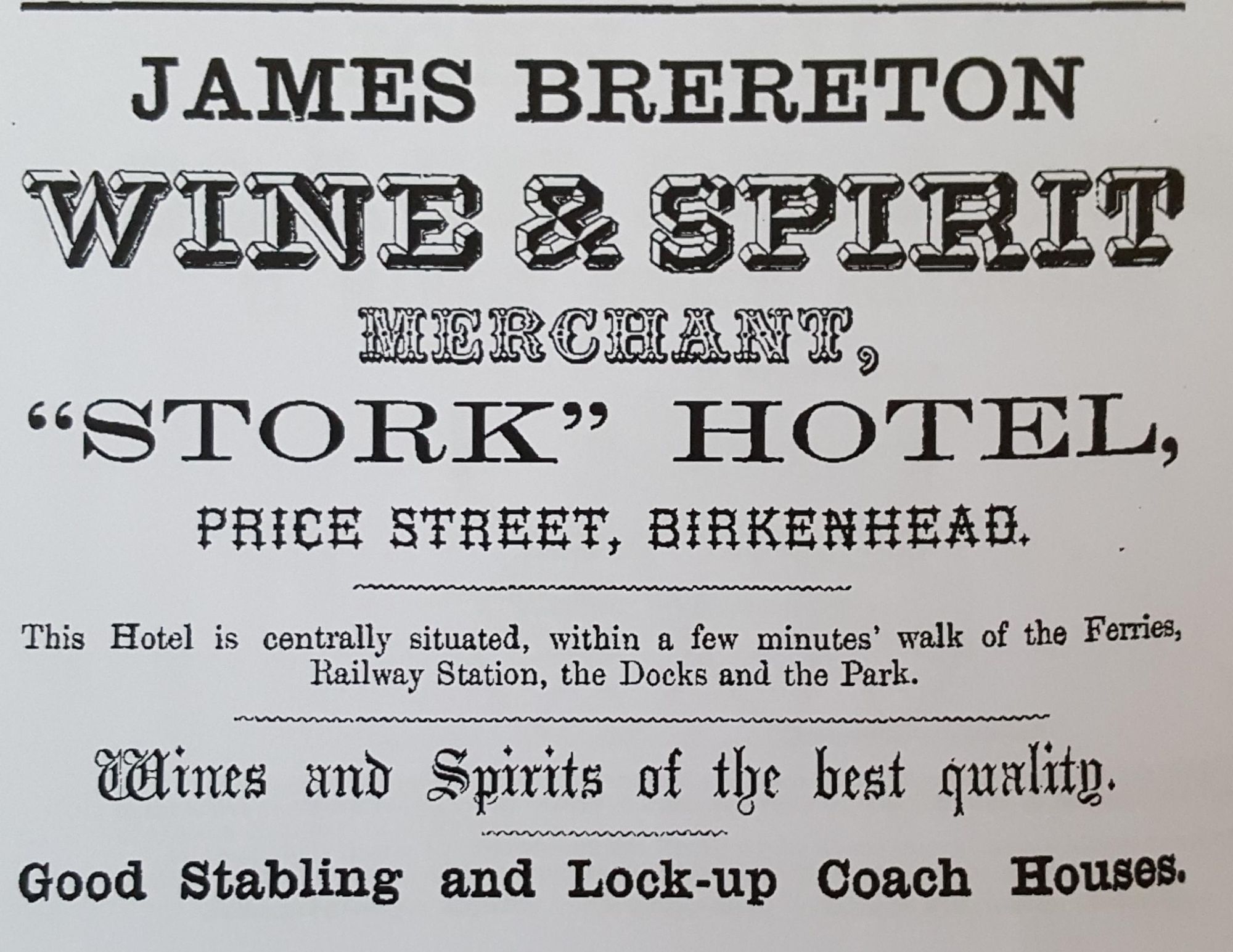 Advert from 1839. Published on 21-04-2019