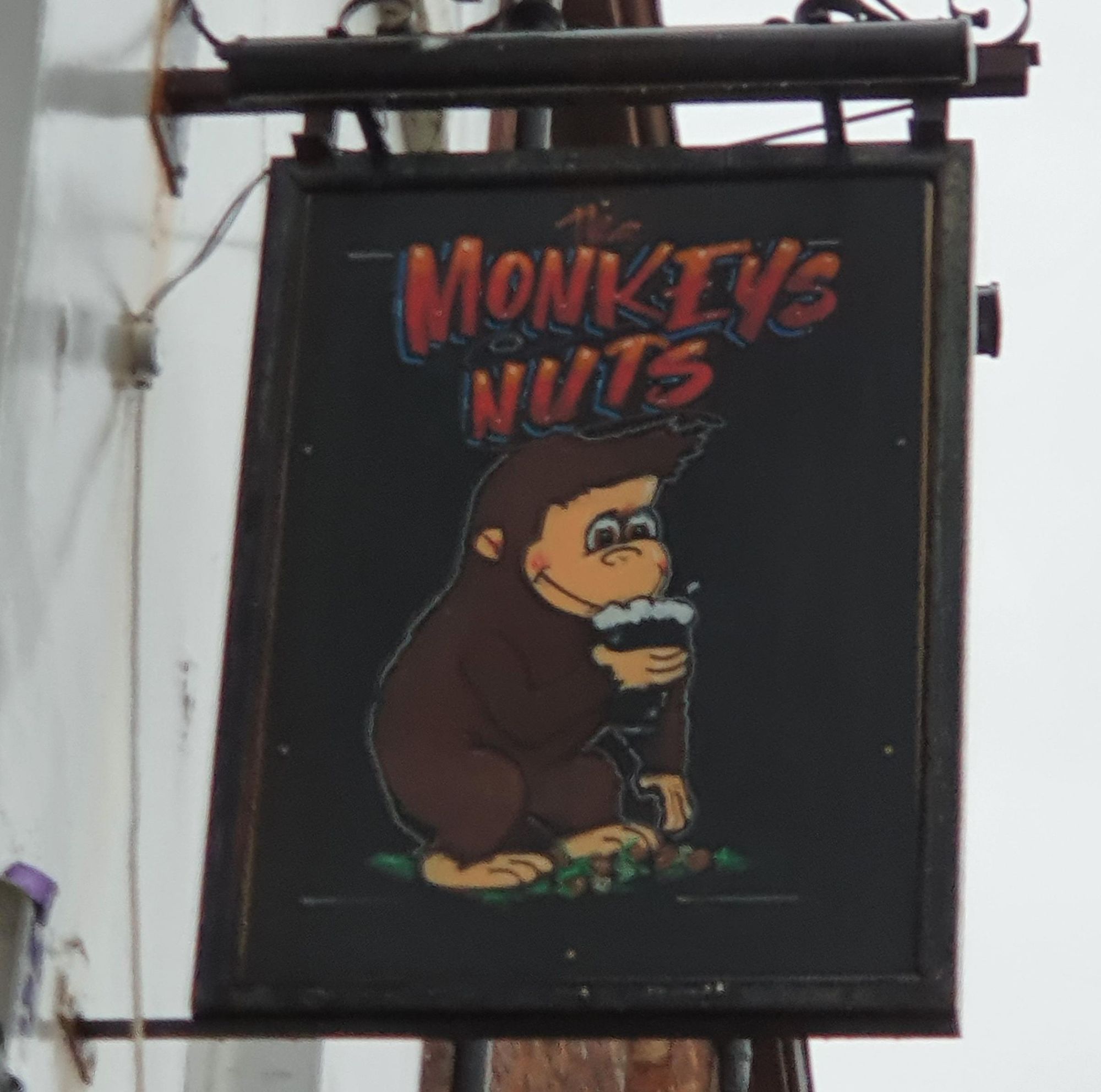 Monkeys Nuts Pub Sign December 2021. (Sign). Published on 31-12-2021