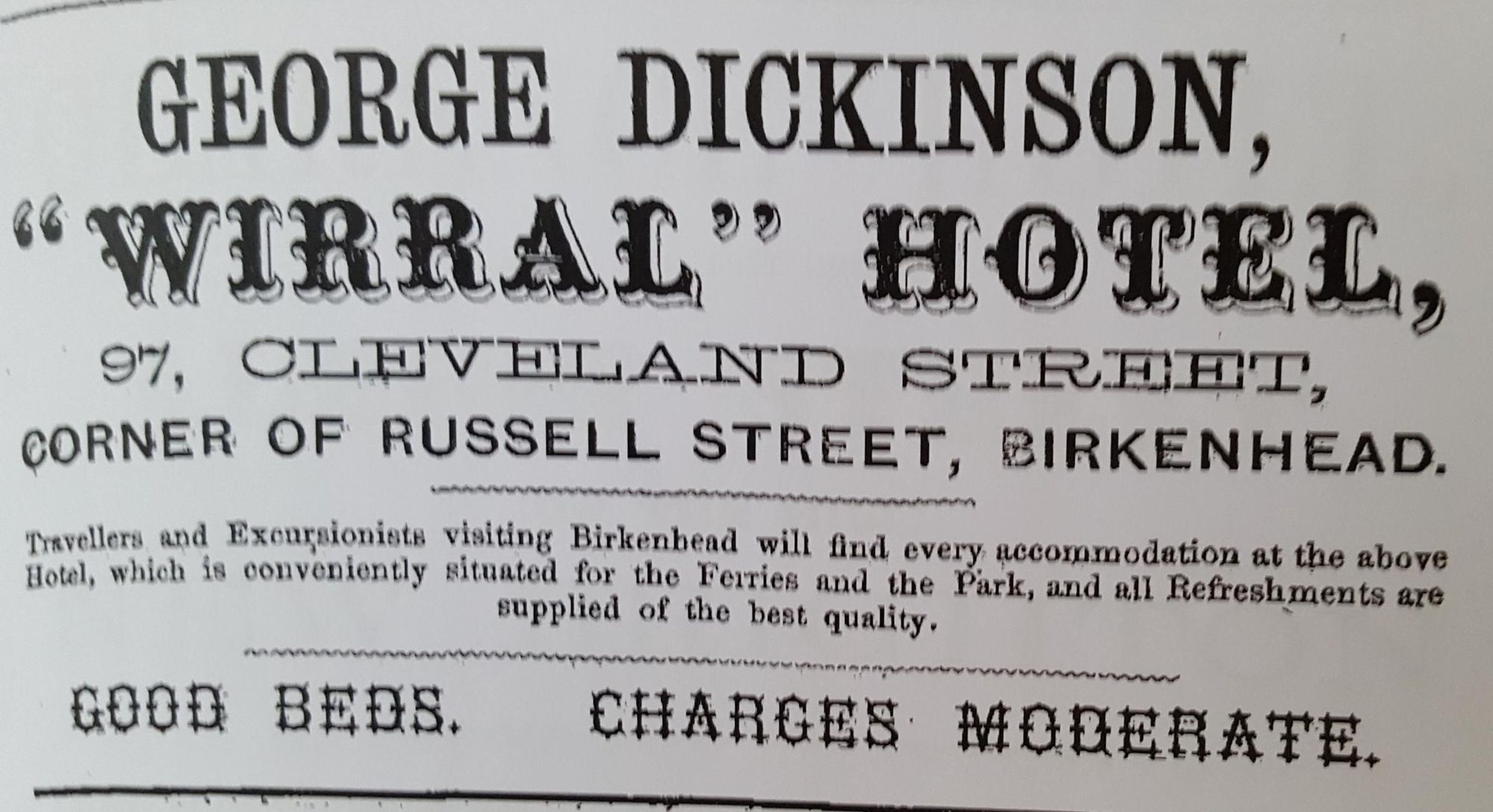 Advert from 1864. Published on 21-04-2019