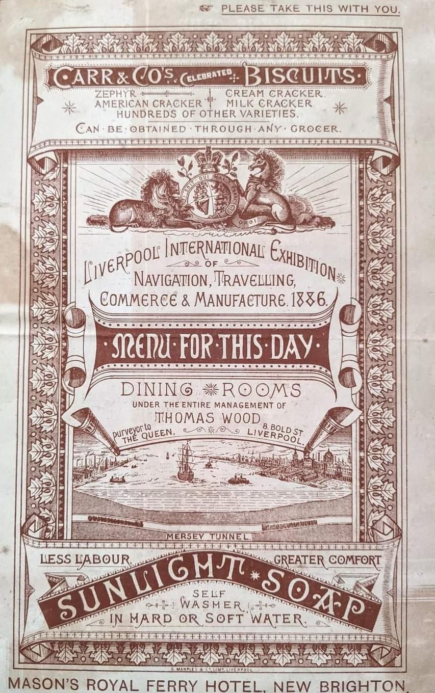 Menu from 1886. Published on 25-04-2021