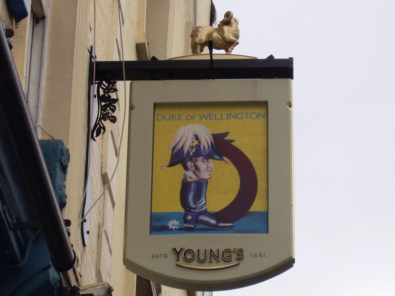 Duke of Wellington W11 sign Dec 2016. (Pub, External, Sign). Published on 25-12-2016