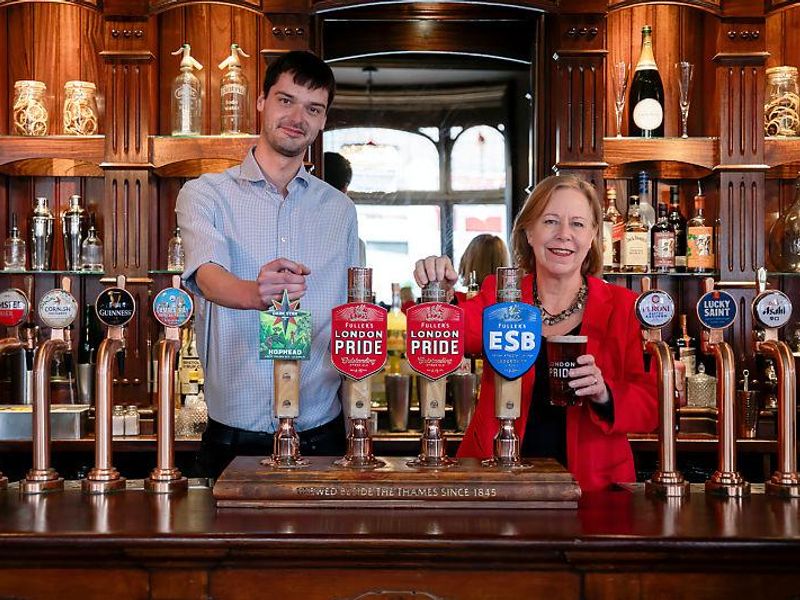 Pub opened by Ruth Cadbury MP with General Manager Jeremy Freema. (Pub, Bar, Publican). Published on 05-04-2024 