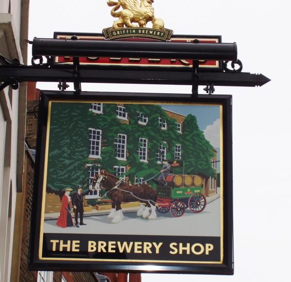 Mawson Arms W4 shop sign. (Brewery, External, Sign). Published on 12-09-2014