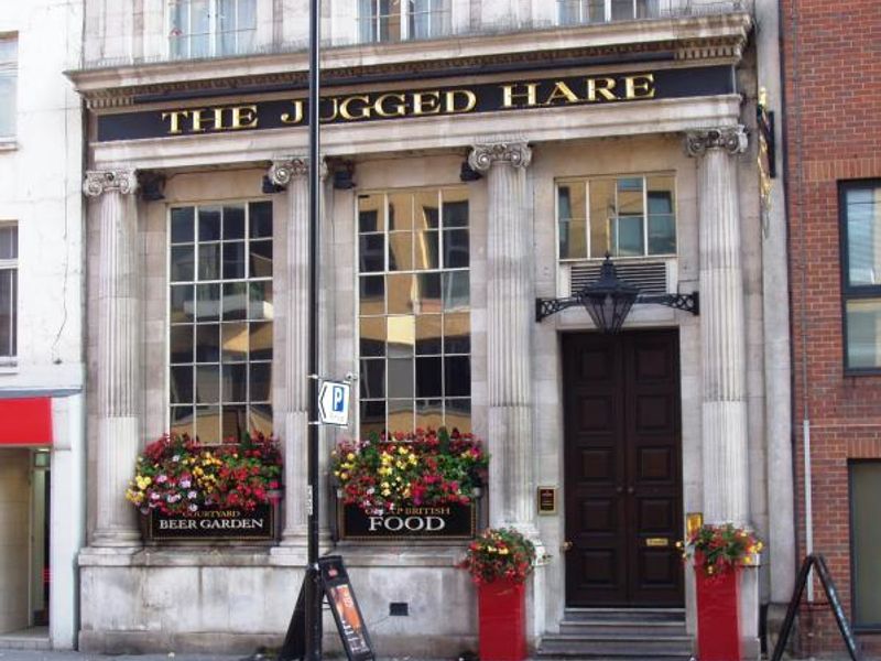 Jugged Hare SW1 front Sept 2015. (Pub, External, Key). Published on 20-09-2015