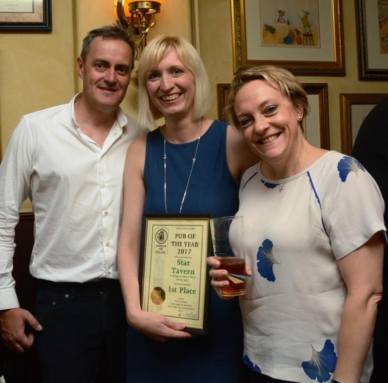 Pub of the Year 2017 certificate Jonathon Swaine Fullers Inns MD. (Pub, Publican). Published on 28-06-2017