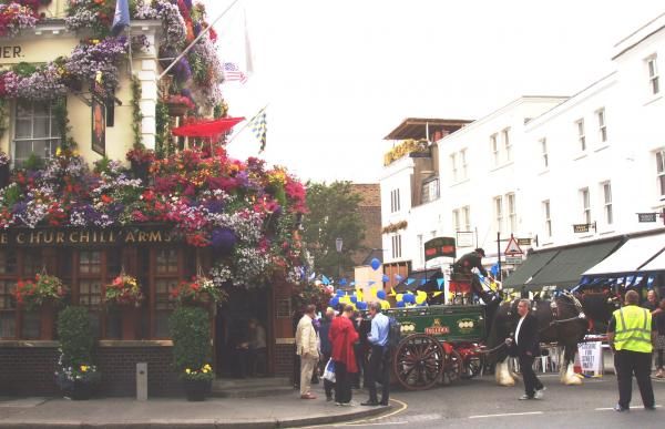 Churchill Arms 30 anniv 12 July 2015. (Pub, Festival, External). Published on 12-07-2015