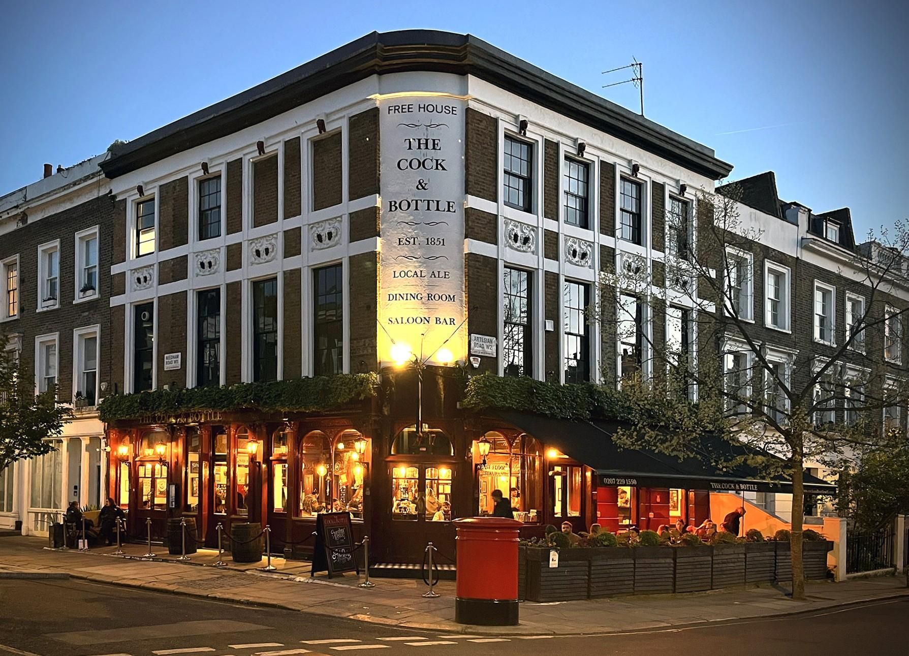 Cock & Bottle - Exterior Evening. (Pub, External, Key). Published on 14-05-2026