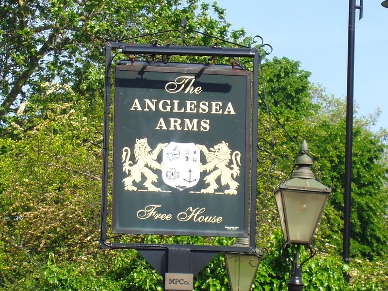 Anglesea Arms SW7 sign May 2024. (Pub, External, Sign). Published on 12-05-2024 