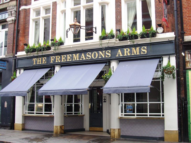 Freemasons Arms WC2-1 Jan 2017. (Pub, External, Key). Published on 08-01-2017
