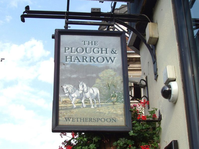 Plough & Harrow W6 sign Aug 2020. (Pub, External, Sign). Published on 09-08-2020