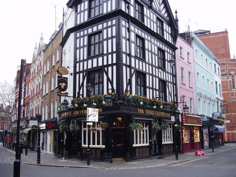 Three Greyhounds W1 Jan 2020. (Pub, External). Published on 01-01-2020