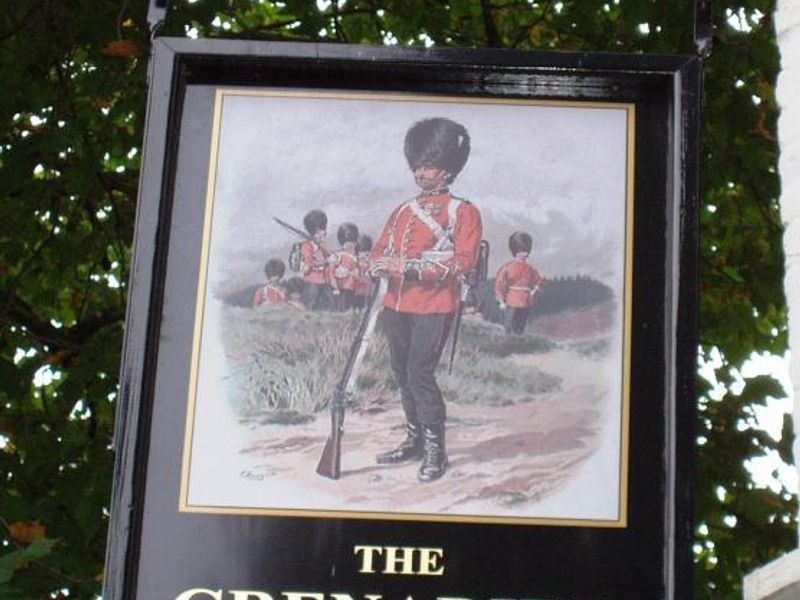 Belgravia, Grenadier sign1. (Pub, External, Sign). Published on 21-10-2013
