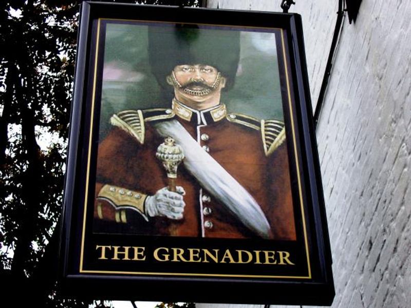 Belgravia, Grenadier sign2. (Pub, External, Sign). Published on 21-10-2013 