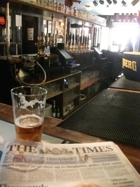 A view behind the bar. (Pub, Bar). Published on 08-08-2015