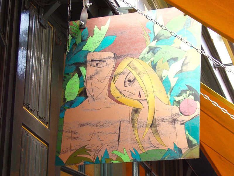 Adam & Eve W1 sign Apr 2023. (Pub, External, Sign). Published on 09-04-2023 