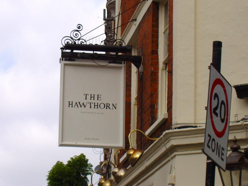 Hawthorn-sign May 2025. (Pub, External, Sign). Published on 18-05-2025 