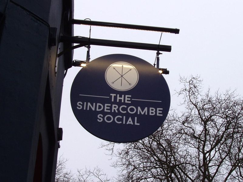 Sindercombe Social sign Dec 2024. (Pub, External, Sign). Published on 26-12-2024