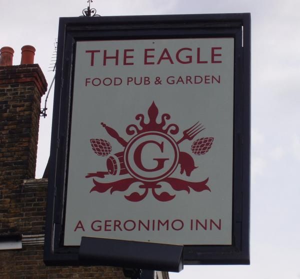 Shepherds Bush, Eagle sign. (Pub, External, Sign). Published on 07-08-2013