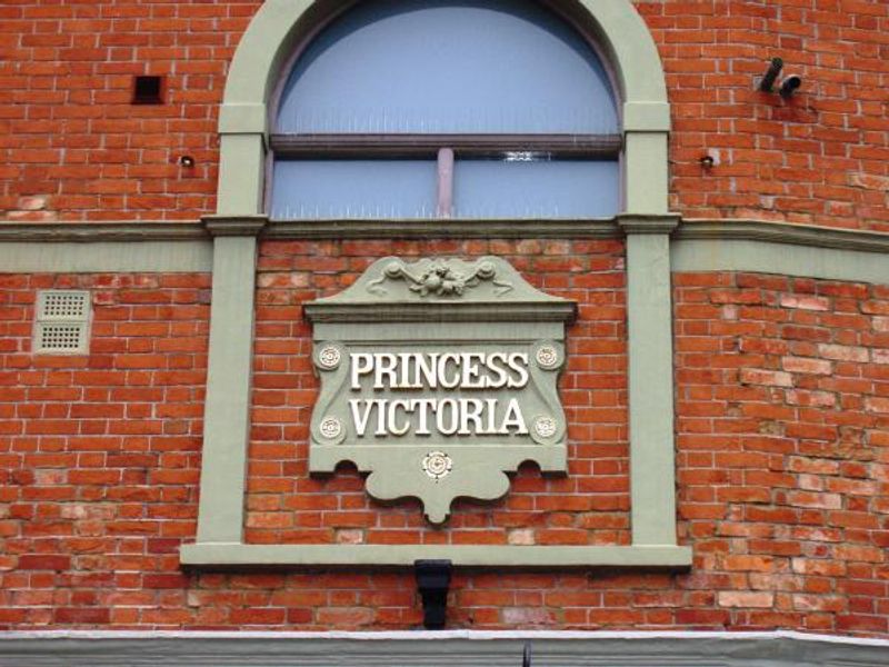 Princess Victoria W12 wall Nov 2015. (Pub, External, Sign). Published on 10-11-2015